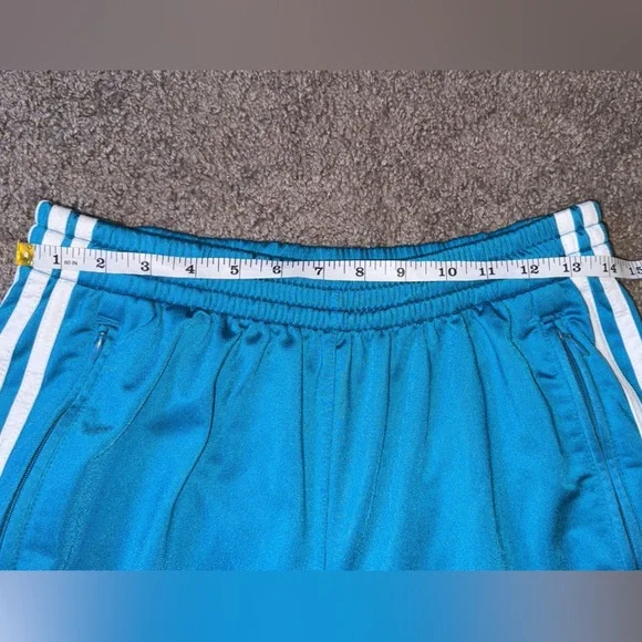 Adidas track pants vintage breakaway pants blue striped buttons snaps medium - Picture 6 of 6